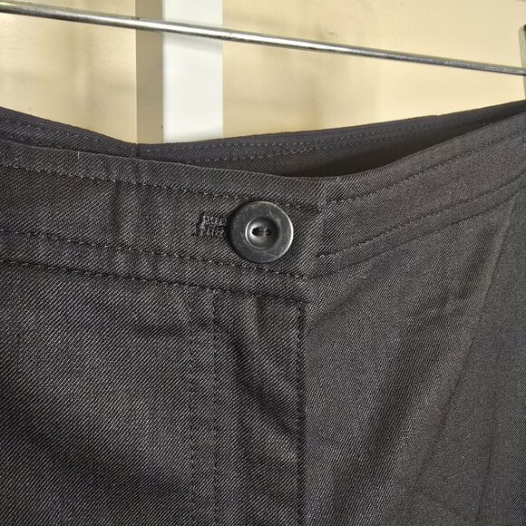 ESCADA Women's Black Wide Leg Wool High-Rise Slacks Waist 28 - Picture 4 of 9